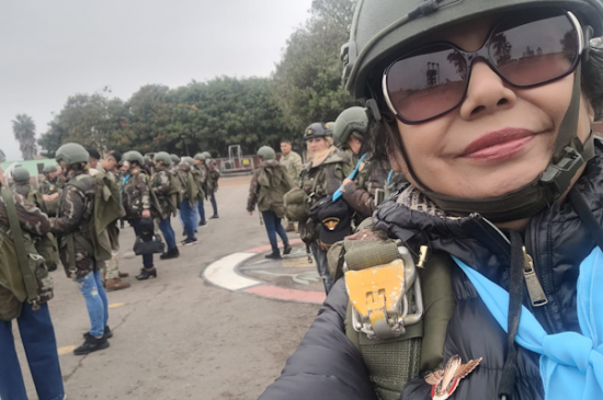 Nuestras conductoras invitadas a la Escuela de Paracaidismo Femenino del Ejército del Perú